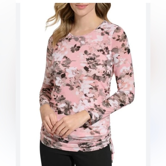 Calvin Klein Tops - NWT Calvin Klein floral print long-sleeve Size S